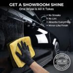 Microfiber Towels for Cars - 15.7" x 15.7" inches, Highly Absorbent Professional Grade Drying Towel Set for Superior Cleaning and Drying Performance - Car Drying & Kitchen Towel - Pack of 3 - Image 3
