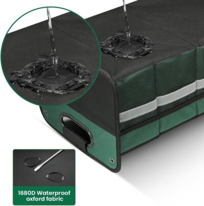 Car Trunk Organizer, Car Storage Organizer, Collapsible Multi Compartment for Car, Suv, Sedan, Truck, 100L, Extra Larger (Green, 50L) - Image 5