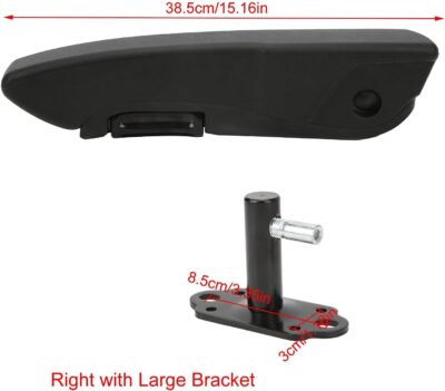 Armrest Seat Arm Rest, Universal Black Armrest Ajustable Seat Arm Rest for Heavy Truck Business Car Right Hand Drive - Image 2