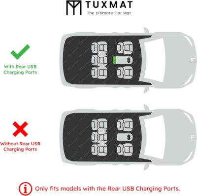 TuxMat - for Honda Civic Sedan 2022-2026 Models - Custom Car Mats - Maximum Coverage, All Weather, Laser Measured - This Full Set Includes 1st and 2nd Rows - Image 3
