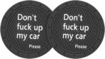 Cup Holder Coasters, 2.75 Inch Non-Slip PVC Insert Coaster, Anti-Scratch Auto Cup Mats for Women Men, Vehicle Interior Accessories Universal for Car, SUV, Truck (D Black/2PCS), 2 Pack - Image 8
