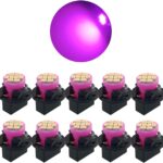 T10 194 168 Dash Instrument White LED Light Bulbs Bright Panel Gauge Cluster Dashboard LED Light Bulbs 10Pcs/Set (Purple/pink)