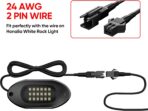 Honalia Pure White Rock Light Extension Wire 4 PCS, Extension Cable 47 Inch 2 Pin, 6000K White LED Rock Lights for Trucks UTV ATV RZR Golf Cart - Image 4