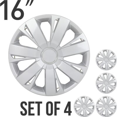SCITOO Premium 16 Inch Hubcaps Set of 4 Wheel Rim Cover OEM Style Easy Snap On Car Truck SUV Hub Cap Replacement for Mazda,for Dodge,for Ford,for Honda,for Kia,for Mitsubishi,for Hyundai,etc. - Image 9