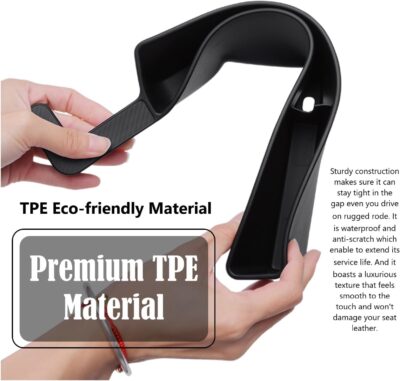 Car Seat Gap Filler Organizer, Auto Side Seat Gap Storage Box for Your Cars, Trucks 2 Pack, Universal Car Accessories Gap Filler Organizer to Fill the Gap Space Between the Console and Seats, Black - Image 3