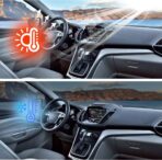 2Pack Car Window Film, Sun Visor Strip Tint Film, Auto Tint Film, Car Front Windshield Protect Shade Sticker, Windshield Solar Protection Film for Shading and Filtration (Gradient Golden) - Image 4