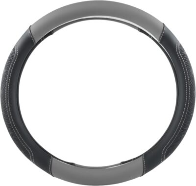 GIANT PANDA Car Steering Wheel Cover for Ford - F150 F250 F350 Expedition, (15.5-16 inches - Black+Gray) - Image 8