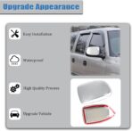 AUCERAMIC Chrome Mirror Cover Caps Fit 1999-2007 for Chevy Silverado Suburban Tahoe Avalanche 1999-2006 for GMC Sierra Yukon 2002-2006 for Cadillac Escalade (Stick-on Overlay) - Image 7