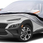 10 Layers Car Cover Waterproof All Weather for Compact SUV,100% Waterproof Outdoor Car Covers Rain Snow UV Dust Protection. Custom Fit forAudi Q2, Hyundai Kona, Kia Soul, Mazda CX-3,etc