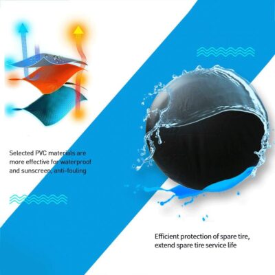 Spare Tire Cover Fit for Your SUV, Jeep, RV, Trailer, Truck, Waterproof Dust-Proof PVC Leather Tire Covers (14 inch for Diameter 23.62” - 27.16”) - Image 3