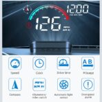 Windshield GPS Speedometer Head Up Display,HUD 3.5 Inches Digital GPS Speedometer Smart Gauge Overspeed,Compass, Mileage for Most Car Vehicles - Image 5