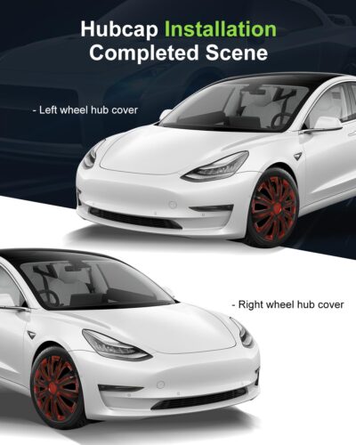 SCITOO 4-Pack 16 Inch Hubcaps Black & Red Wheel Cover Hubcaps for Cars - Image 7