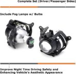 iJDMTOY OEM-Spec Projector Lens Fog Light Assemblies Kit w/ H11 Halogen Bulbs, Compatible With 2008-2015 Cadillac CTS, 2008-2012 Chevrolet Malibu, etc - Image 2