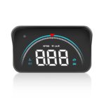Car HUD Display, GPS Speedometer Projector with Overspeed Warning, OBD2 & GPS Dual Mode for All Cars, Universal Head Up Display Windshield w/Night Mode