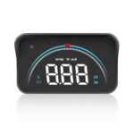 Car HUD Display, GPS Speedometer Projector with Overspeed Warning, OBD2 & GPS Dual Mode for All Cars, Universal Head Up Display Windshield w/Night Mode