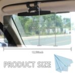 HD Visor Sunshade Extender for Car,72.5% Strong-Light Blocking Rate - Anti-Glare Car Visor Protect from Sun Glare, Snow Blindness and UV Rays (1Pcs) - Image 2