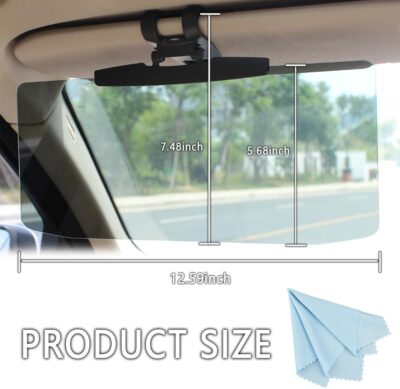 HD Visor Sunshade Extender for Car,72.5% Strong-Light Blocking Rate - Anti-Glare Car Visor Protect from Sun Glare, Snow Blindness and UV Rays (1Pcs) - Image 2