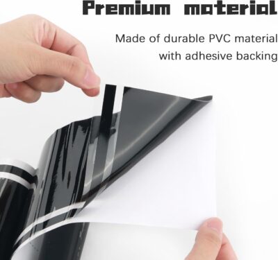 2PCS Racing Stripes Car Hood Decal with Scraper,Stylish Hood Decals for Cars Decorates Hoods Cover and Scratch Protection,Universal Vinyl Car Decals for Cars Modifications (Black) - Image 3