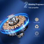 Solar Car Air Freshener, Helicopter Solar Energy Rotating Aromatherapy Aroma Diffuser Long Lasting Fragrance Perfume Car Accessories Cars Interior Decoration Ornament (Silver/Red/Black) - Image 7