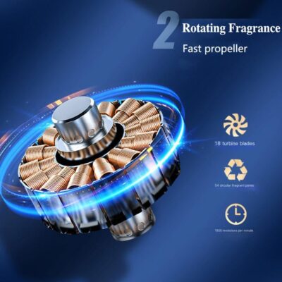 Solar Car Air Freshener, Helicopter Solar Energy Rotating Aromatherapy Aroma Diffuser Long Lasting Fragrance Perfume Car Accessories Cars Interior Decoration Ornament (Silver/Red/Black) - Image 7