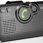 Handsfree Bluetooth Car Kit for Cell Phone, Wireless Bluetooth Speaker for Car, AUTO Power ON Support Siri Google Voice Assistant Hands Free Phone Speakerphone with Visor Clip-BC980SA