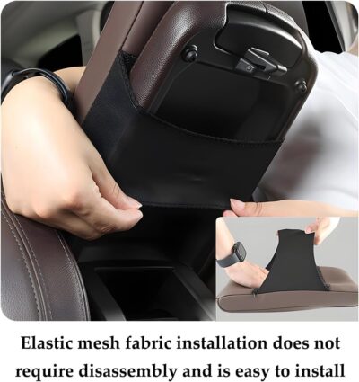 Car Center Console Pad, Anti-Scratch Memory Foam Vehicle Armrest Seat Storage Box Cover, Soft Comfortable Automotive Console Protection Cushion, Universal for SUV Sedan Truck (Black) - Image 4