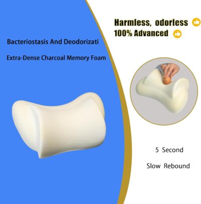 Car Neck Pillow, Car Headrest Pillow with Adjustable Strap for Neck Pain Relief 100% Memory Foam,Ergonomic Design，2 Pack - Image 3