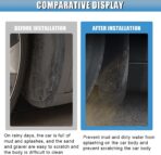Car Mud Flaps, 12 × 8.5In Flexible & Bendable Splash Guards Set, Vehicle Front & Rear Mudflaps Protection with Screws, Car Exterior Accessories for Sedan, SUV - Image 6