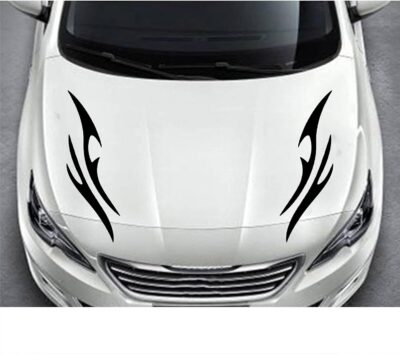 QianBao Style 7 Car Hood Stripe Sticker Car Stickers Modified Stripe Decal Decoration Universal Auto Racing Body Vinyl Sticker for Car Black - Image 5