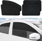 XCBYT Magnetic Car Window Shades 4 Pack - Blackout Side Window Sun Shade for Privacy & Car Camping, 99% UV Blocking Car Window Covers for Side Windows, Heat Protection Travel Shades for SUV Sedan