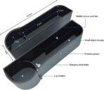 Car seat gap filler organizer, 2 Pack multifunctional car seat organizer, car console side storage box can Holders phone, sunglasses, car keys, change(Gray) - Image 3