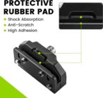 Ditch Light Brackets Hood Mount - 2PCS Universal LED Light Bar Mounting Brackets Hood Hinge Pillar Pod Fog Light Mounts Clamp M6 for Car Truck Off-Road Accessories No Drilling CNC Aluminum Black - Image 5