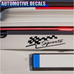 Checkered Racing Flag Car Sticker Decal, Vinyl Waterproof Automotive Bumper Stickers, Vehicle Window Sport Decoration Accessories for Truck, Laptop, Motorcycle, Bicycle(Black) - Image 5