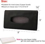 Fredysu Car Visor Tissue Holder, Sun Visor Napkin Holder Backseat Tissue Case, Premium Car Tissue Box for car, Vehicle (Black) - Image 6