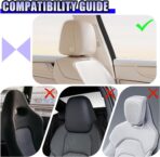 YoRise 2PCS Car Seat Covers, Comfortable Breathable Front Seat Covers, Highly Elastic Automotive Seat Protector Cover Accessories for RV, SUV, Truck, Sedan (Black) - Image 6