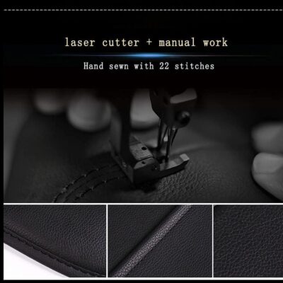 2 Pack PU Leather Premium Car SeatBack Organizer Travel Accessories Kick mats Back seat Protector and Cup Holder Holder Universal Use Seat Covers (23×17 in) - Image 6