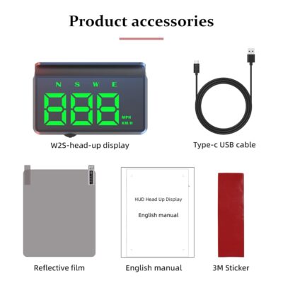 Heads up Display for Cars,Car HUD Head up Display W2S,Speedometer for Car,Digital Speedometer for Car Plug and Play,Speedometer with Overspeed Alarm,Automatic Brightness Adjustment,LED Large Font - Image 9