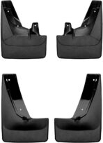 WeatherTech Custom No Drill Splash Guard MudFlaps for GMC Yukon, Suburban, Yukon XL - Front & Rear Set (110125-120125), Black