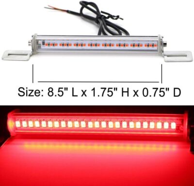iJDMTOY Universal Fit Brilliant Red 24-SMD LED Light Bar Compatible With Car As Rear Fog Light or 3rd Brake Tail Lamp - Image 2