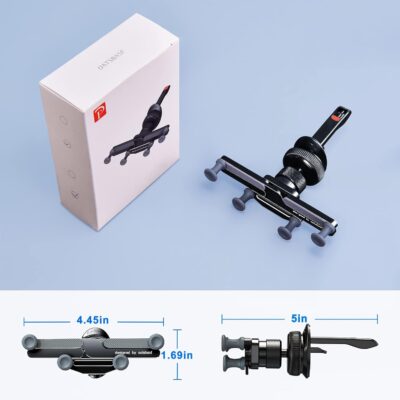OATSBASF Car Vent Phone Mount [Full Metal Body] Foldable Car Air Vent Phone Holder, Compatible with iPhone 17 16 Pro Max 15 14 / Samsung S25 Ultra 24 / All Phone Models - Image 6