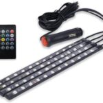 48 LED RGB Car Interior Lights Kit – 4PCS Footwell Strips with Music Sync & Remote | 12V Plug & Play Ambient Lighting for Cars, Trucks, SUVs