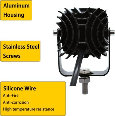 2 Inch 60W 8D Lens Led Work Light 6000K White 3800K Yellow Driving Light Fog Lights Spotlight Car Truck Off Road Motorcycle 12V 24V - Image 4