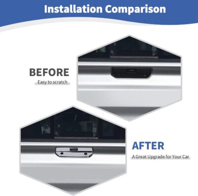 RT-TCZ for Silverado Tailgate Handle Trim Cover Compatible with Chevy Silverado GMC Sierra 2019 Up Chrome Exterior Accessories - Image 4