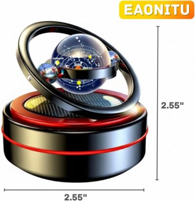 Solar Dashboard Spinner, Sun Powered Kinetic Car Decoration Diffuser, Space Theme Automotive Accessories, Spring Birthday Gift Exchange, Fragrance & Aroma Cores Sold Separately (Solarium Black) - Image 9
