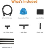 Amazon Basics Wet Dry Shop Vacuum Cleaner, 4 Gallon, 3 HP Stainless Steel, Grey/Black - Image 4