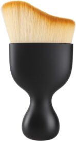 Car Detailing Brush, Soft Bristle Cleaning Brush, Scratch-Free Auto Duster Tool for Dashboard, Air Vents, Leather & Interior Cleaning (Black&Brown)