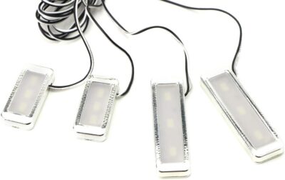 iJDMTOY 4pc Universal Fit Xenon White LED Interior Ambient Lighting Kit for Under Dashboard, Seat, Foot Area, Trunk/Cargo Area Decoration - Image 8