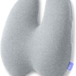 C CUSHION LAB Extra Dense Lumbar Pillow - Patented Ergonomic Multi-Region Firm Back Support for Lower Back Pain Relief - Lumbar Support Cushion with Strap for Office Chair, Car, Sofa, Plane - Grey