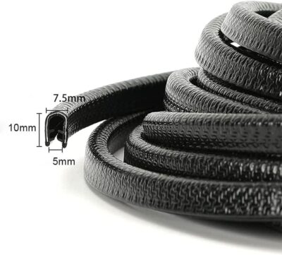 Winunite 32.8ft (10m) Car Door Edge Guards Black – Rubber, No Glue, U-Shaped, Built-in Metal Clips, Fits Most Vehicles, Fade-Resistant, Scratch- and Chip-Resistant – Reduces Dings in Parking Lots - Image 4