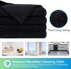 HOMEXCEL Black Microfiber Cleaning Cloth, 12 Pack Premium Microfiber Towels for Cars, Lint Free, Scratch-Free, Highly Absorbent, Reusable Cleaning Rags for Car, Household, Kitchen, Window, 11.5"X11.5" - Image 2